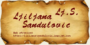 Ljiljana Sandulović vizit kartica